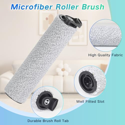 YYDSLEE Roller Brush and Filters Replacement Parts for Tineco Floor One S5 Steam/IFloor 5 Steam Cordless Wet Dry Vacuum Cleaner- 2 Roller Brushes + 4 HEPA Filters + 1 Cleaning Brush (7 Pcs) - Image 4