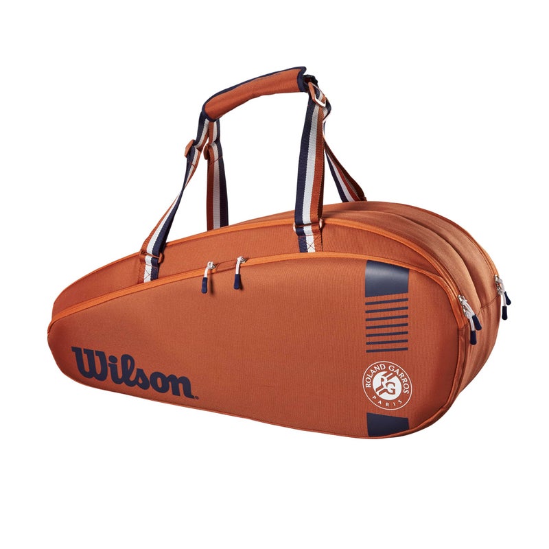WILSON Roland Garros Team Tennis Racket Bag - Clay/Navy, Holds up to 6 Rackets - Image 2