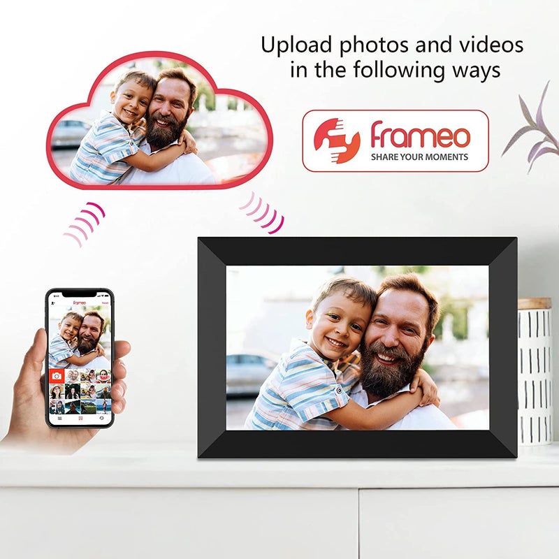 Frameo Digital Smart Cloud Po Frame 10.1 "Touch Screen Wifi Remote App Electronic Album - Image 3