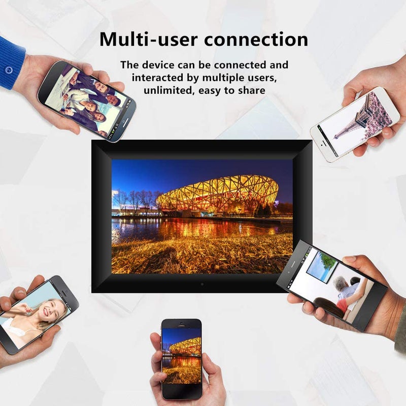 Frameo Digital Smart Cloud Po Frame 10.1 "Touch Screen Wifi Remote App Electronic Album - Image 5