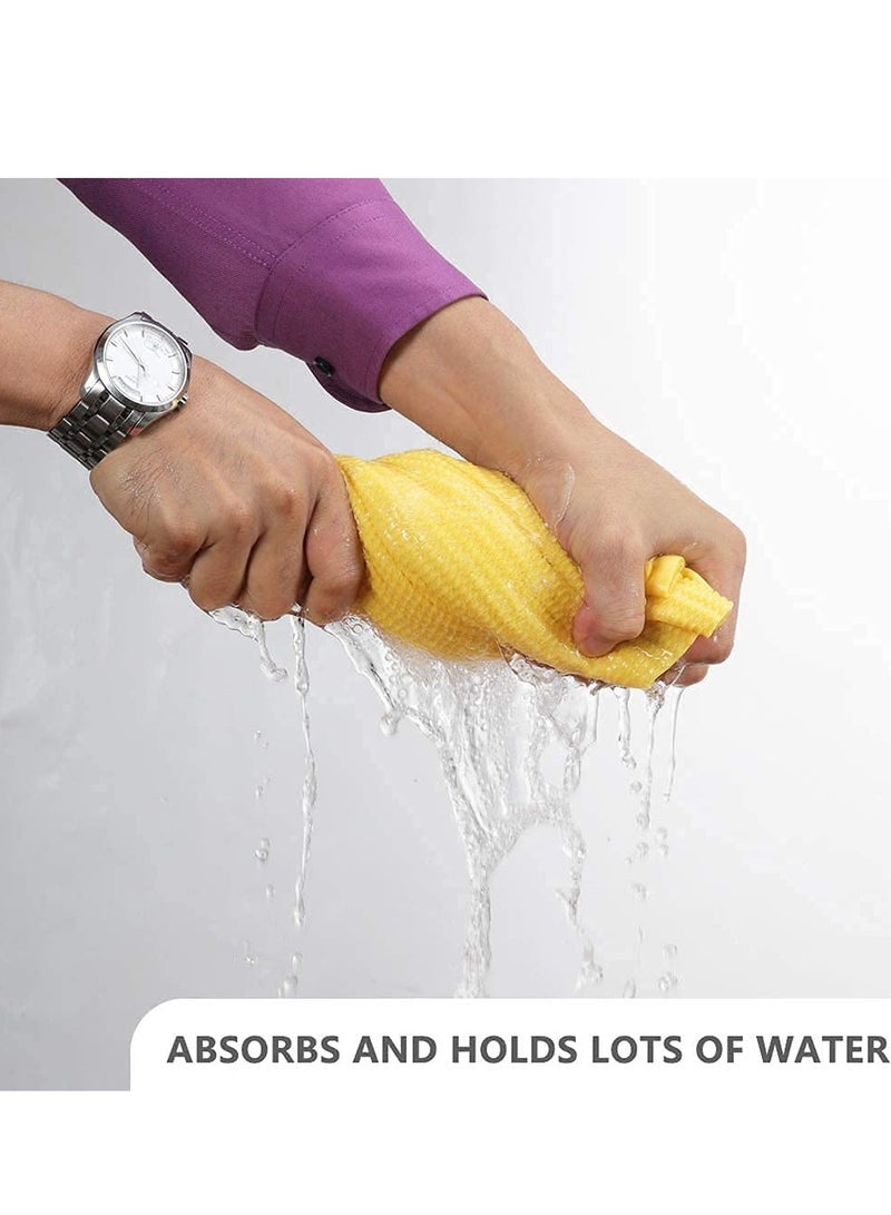 Sword Pro Concave Convex Sword Pro 6D No Resistance Cleaning Chamois Combo 2pcs 64x43cm Yellow - Super Absorbent PVA Towels for Car, Glass, Furniture, Multi-Surface Cleaning. - Image 4