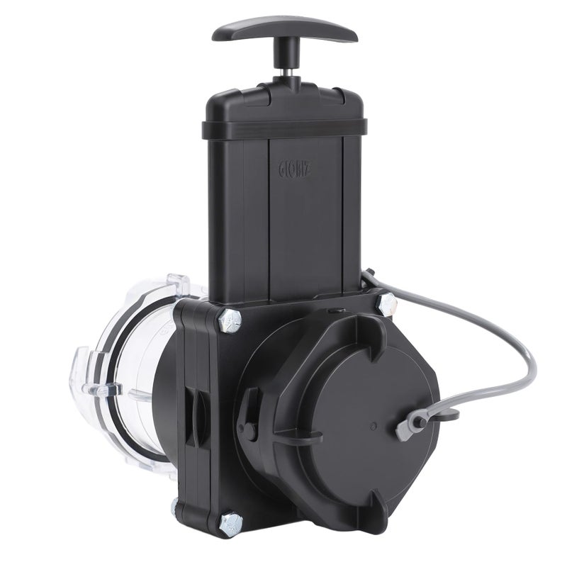 GLOBIZ TwistOn Waste Valve RV Gate Valve with Builtin Clear Adapter Compatible with Most Brands of BayonetLug Adapter UVResistant1Pack BlackClear8049