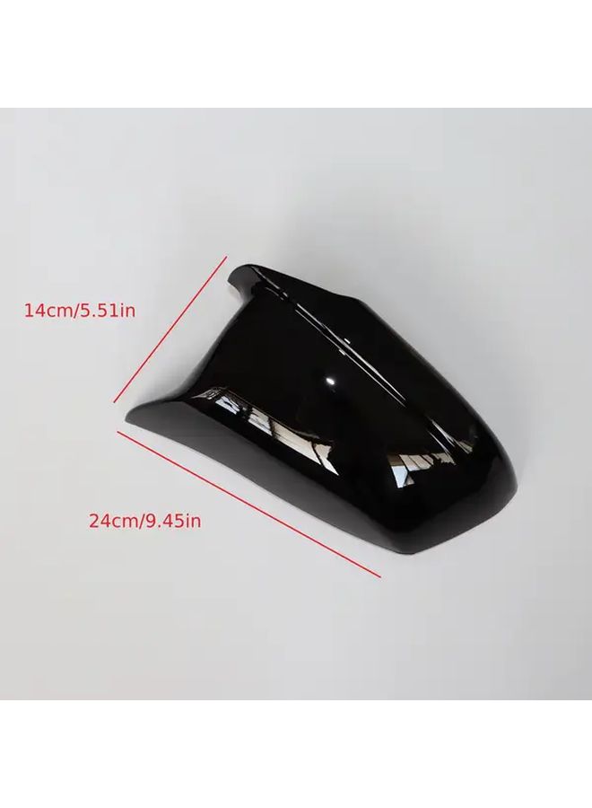 For 5 Series F10 F18 2010 2013 Front Period Replacement Bright Black Carbon Pattern Horn Rearview Mirror Shell F10 Modified Horn Carbon Pattern - Image 2