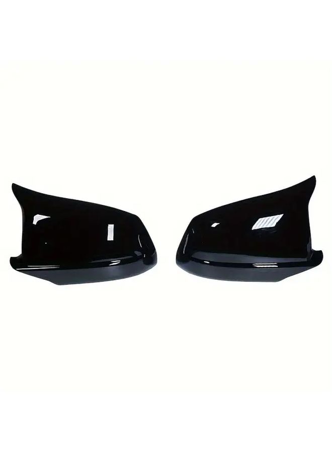 For 5 Series F10 F18 2010 2013 Front Period Replacement Bright Black Carbon Pattern Horn Rearview Mirror Shell F10 Modified Horn Carbon Pattern - Image 3
