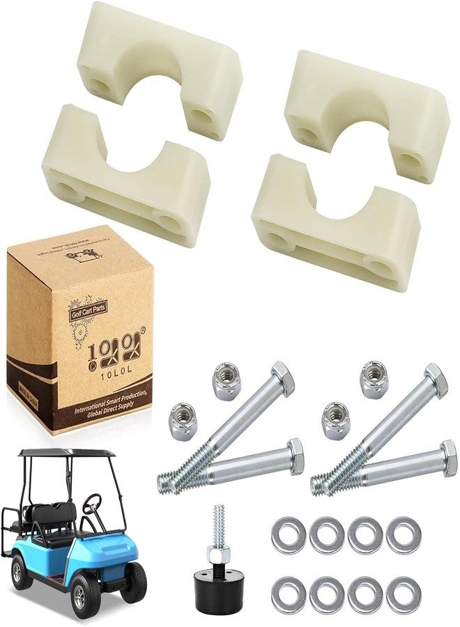 10L0L Golf Cart Brake Block Mounting Set with Screw Nut Fits Club Car DS Carryall Golf Cart 1981-up, OEM# 1011402 - Image 1