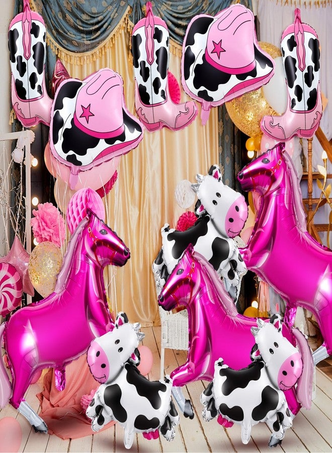 PullCrease 16 Pcs Western Party Balloons Horse Balloons Cow Balloons Cowgirl Boot Balloons Cowboy Hat Foil Balloons for Western Party Decorations Cowgirl Cowboy Themed Birthday Party (Cowgirl) - Image 3