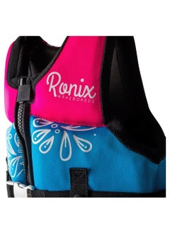 RONIX Ronix August - Girl's CGA Life Vest - Sky Blue / Pink / Purple - Yth (50-90lbs)  - Image 3