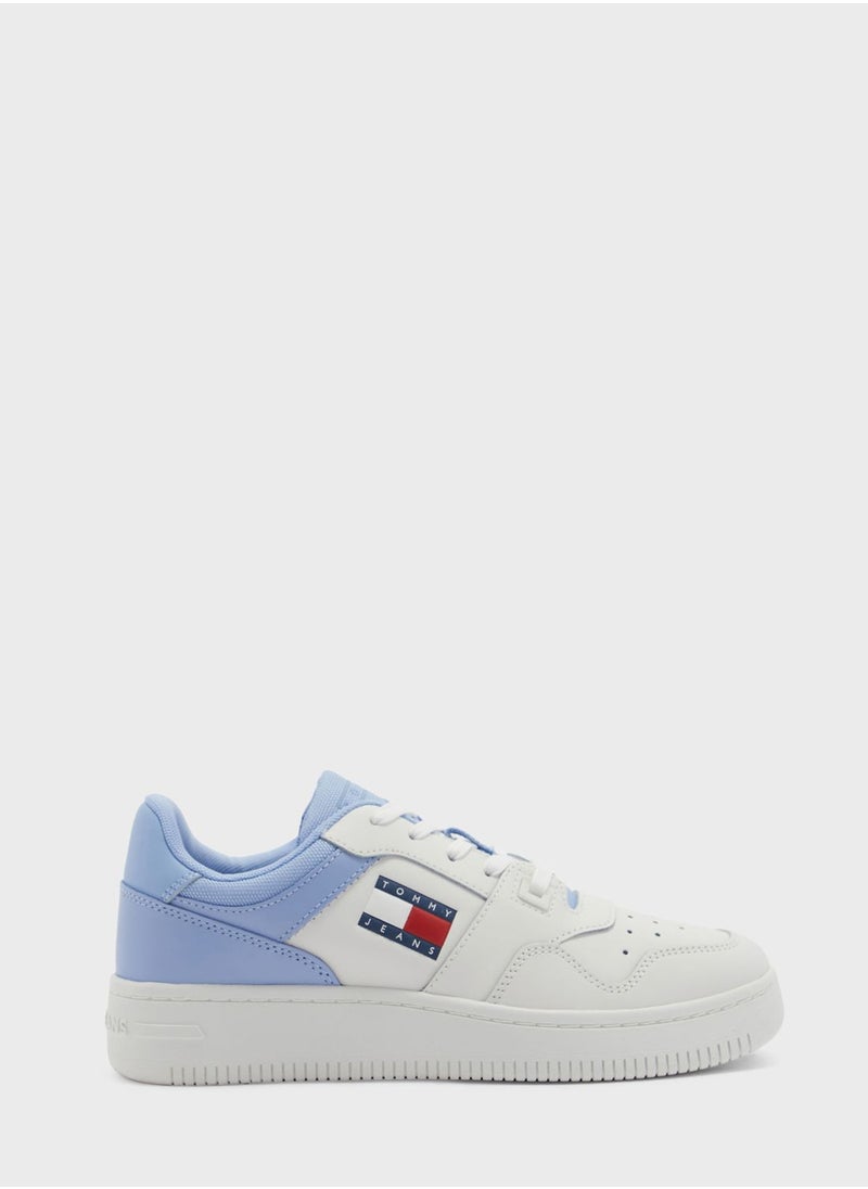 TOMMY JEANS - Retro Basket Low Top Sneakers - Image 1