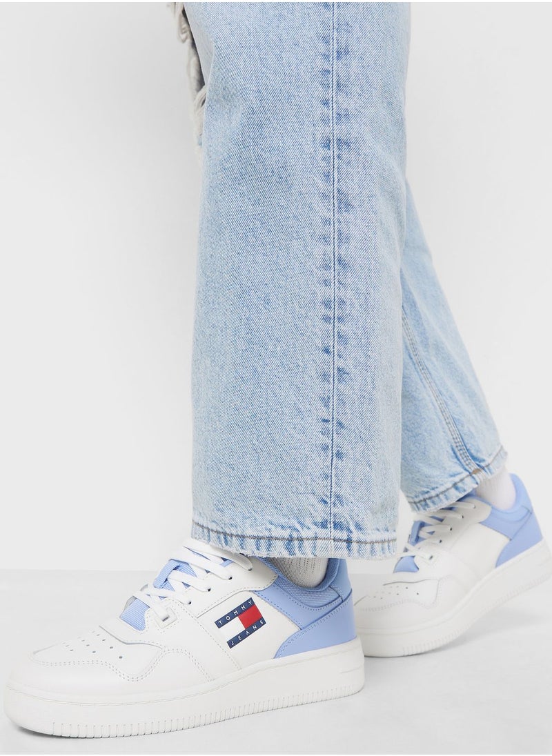 TOMMY JEANS - Retro Basket Low Top Sneakers - Image 1