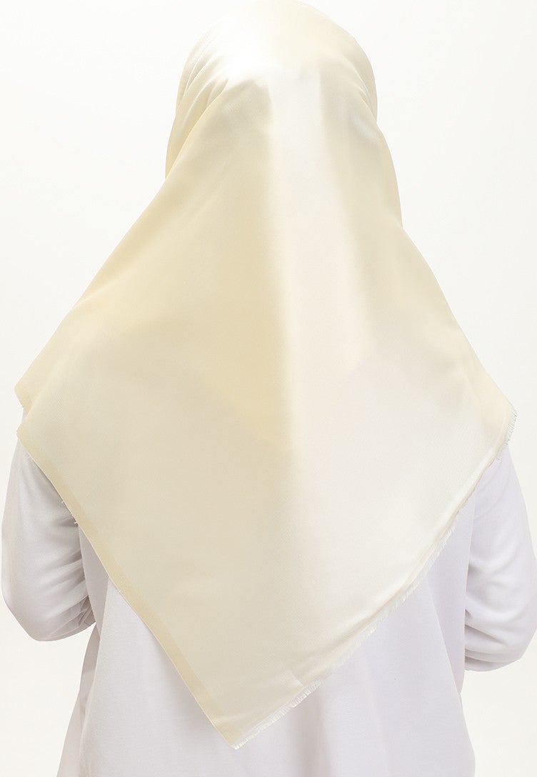 Sefa Merve Plain Scarf 1266-19 Ecru  - Image 3