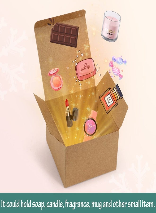 ValBox 5x5x3.5 Brown Gift Boxes, 20 PCS Gift Boxes with Lids for Presents, Small Bridesmaid Box for Gifts, Wedding, Crafting, Recyclable, Easy Assemble Cardboard Boxes - Image 4