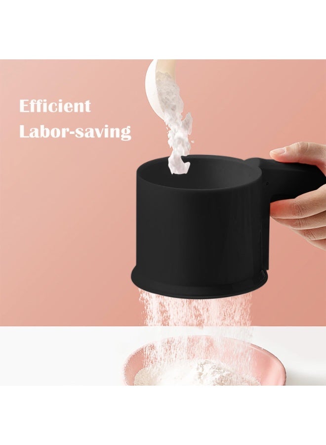 Easy Press Flour Sifter with Double Fine Mesh – One-Hand Baking Sieve for Flour, Sugar & Cocoa, Smooth Crank Action for Cakes, Cookies & Pastry Preparation - Image 5