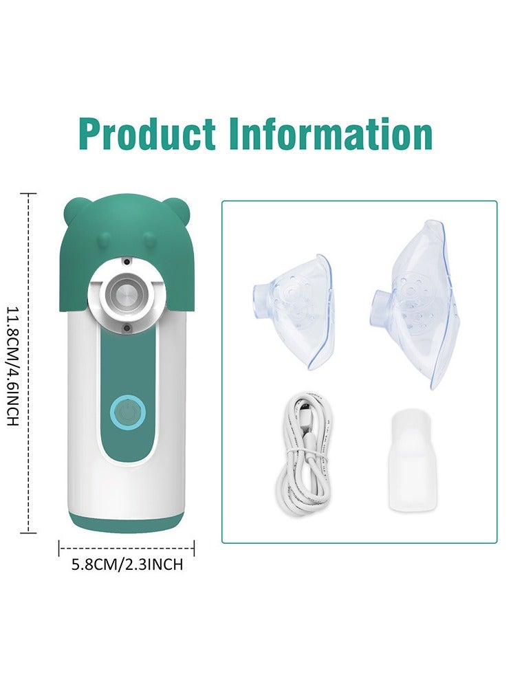 general Handheld nebulizer oral and nasal cavity small household children's microgrid nebulizer automatic cleaning - Image 3