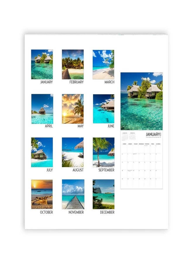 ARTICO Beaches Calendar 2026, Large 12 x 24 inch, Beaches Wall Calendar, Tropical Beach Calendar - Image 4