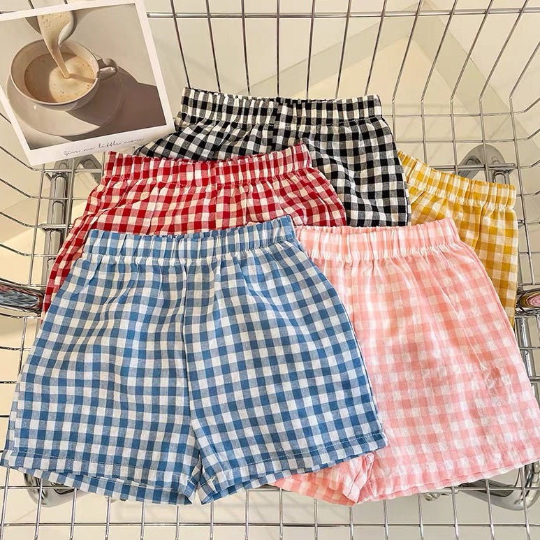 South Korea Children's Summer New Baby Plaid All-match Plaid Shorts Boys and Girls Casual Pants Trendy 0183A072 - Image 2