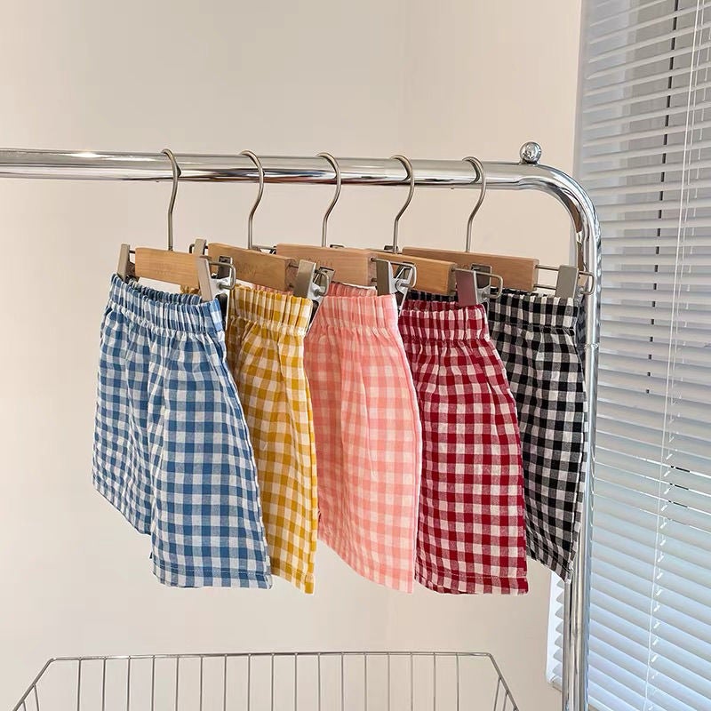South Korea Children's Summer New Baby Plaid All-match Plaid Shorts Boys and Girls Casual Pants Trendy 0183A072 - Image 3