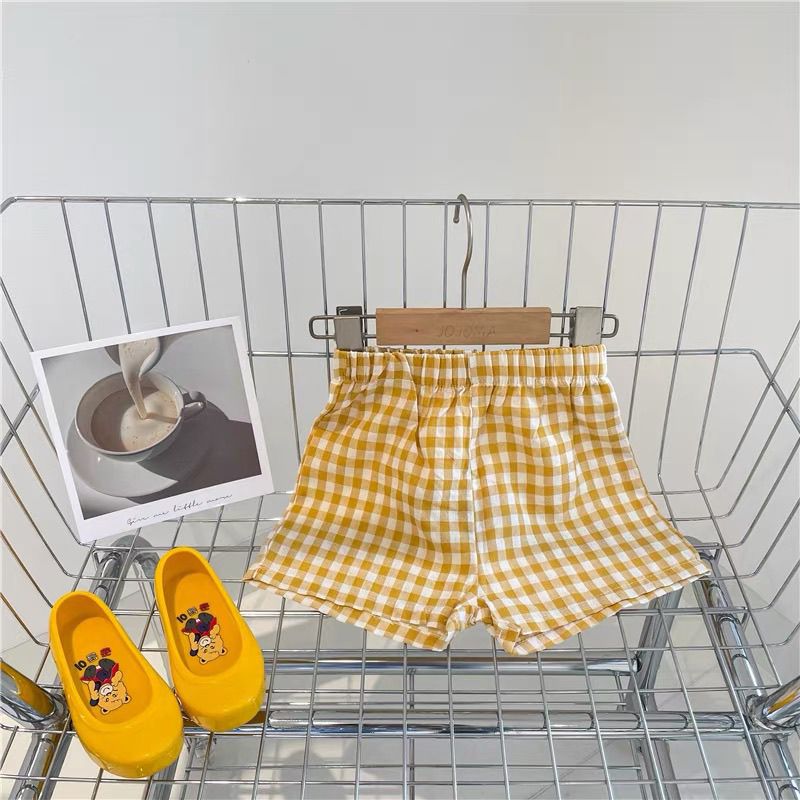 South Korea Children's Summer New Baby Plaid All-match Plaid Shorts Boys and Girls Casual Pants Trendy 0183A072 - Image 1
