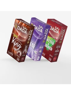 Dada Dada Condoms, 3 Varieties: King Size, Delay, Dotted & Ribbed, Pack of 12's Each  - Image 1