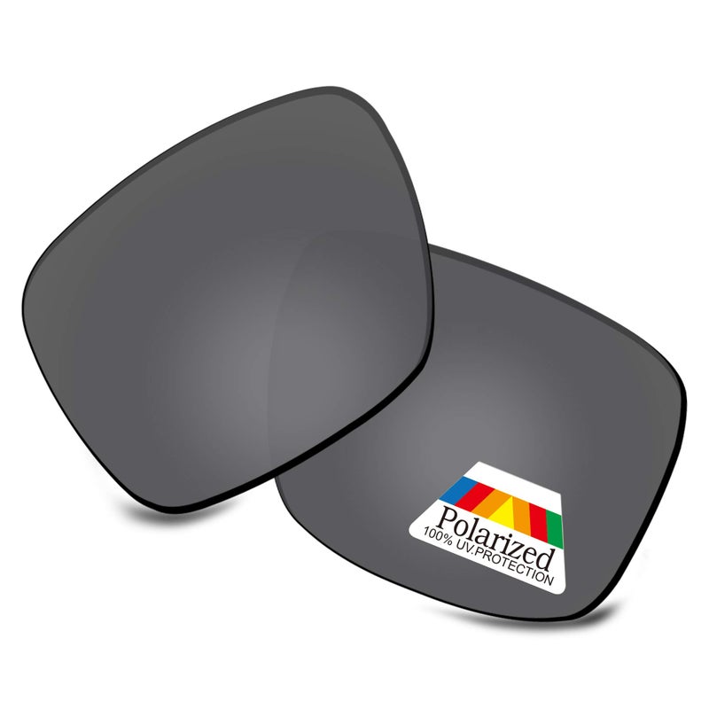 Bwake Bwake Replacement Lenses for Oakley Holbrook XL Sunglasses OO9417 Dark Black POLARIZED 