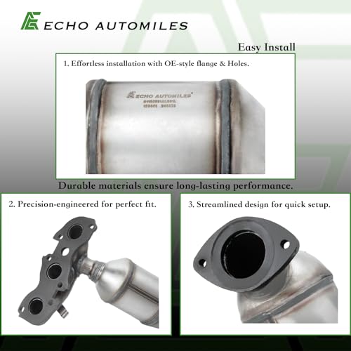 ECHO AUTOMILES Left & Right Catalytic Converter Compatible with Lexus ES300 2002 2003, Lexus ES330 2004-2006, Toyota Camry 2002-2006, Solara 2004-2008 Catalytic Convertor EPA Compliant 641525 674882 - Image 3