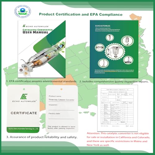 ECHO AUTOMILES Left & Right Catalytic Converter Compatible with Lexus ES300 2002 2003, Lexus ES330 2004-2006, Toyota Camry 2002-2006, Solara 2004-2008 Catalytic Convertor EPA Compliant 641525 674882 - Image 5