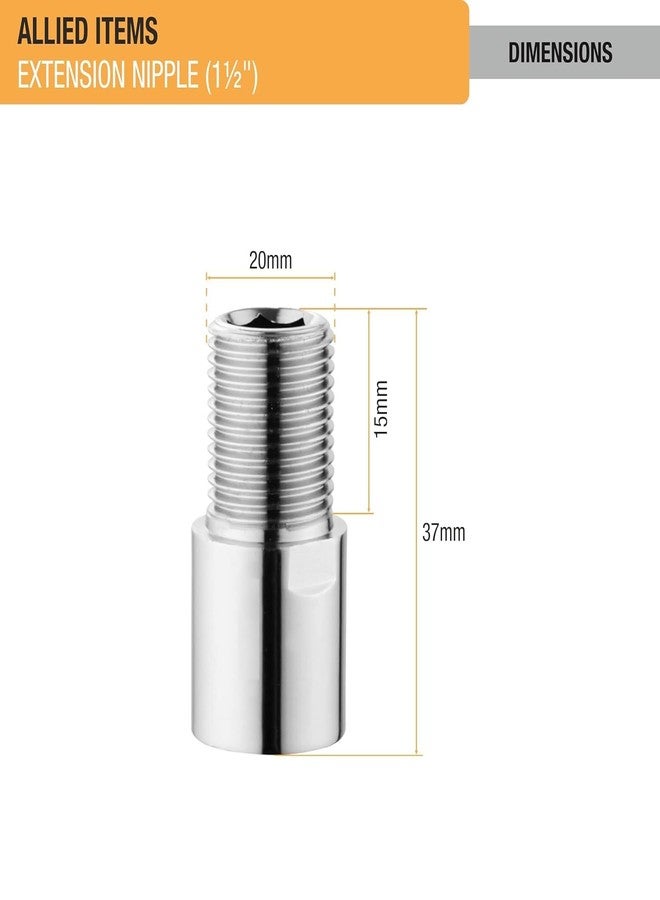 KURIC SS 1.5 Inch Extension Nipple for Pipe Fittings, Pack of 6, Silver (Thread Size 20 mm) - Image 3