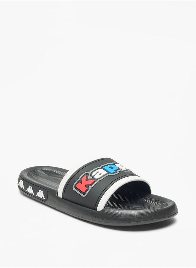 كابا Boys' Logo Embossed Slip-On Slides