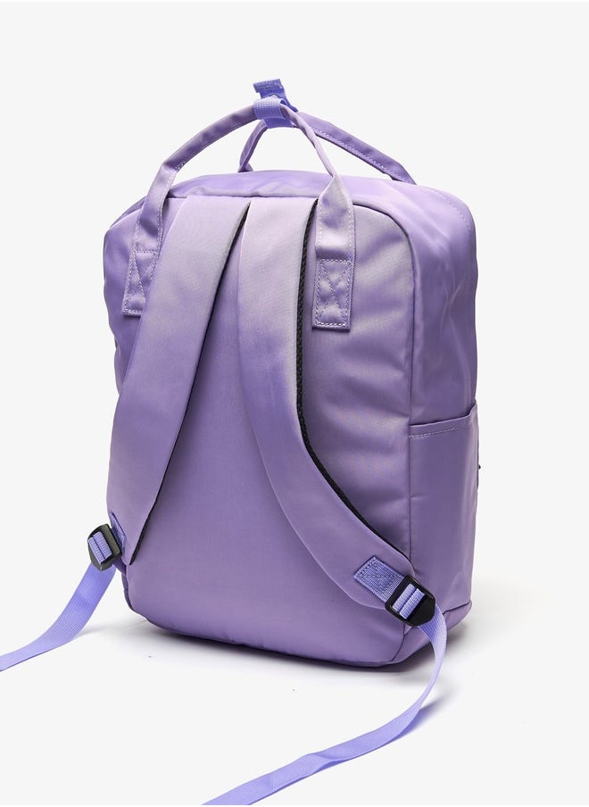Lee Cooper Women Logo Print Backpack with Adjustable Straps and Handles - 29x14x38 cm  - Image 2