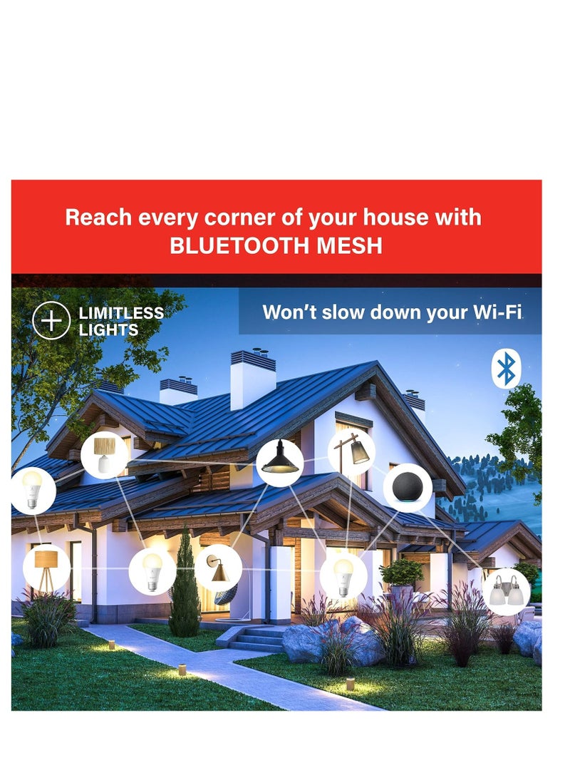 Sengled مصباح Sengled Alexa، S1 اقتران تلقائي مع أجهزة Alexa، مصابيح إضاءة ذكية دافئة، إضاءة منزلية ذكية بتقنية Bluetooth Mesh، E26 60W مكافئ، 800LM، عبوة واحدة - Image 3