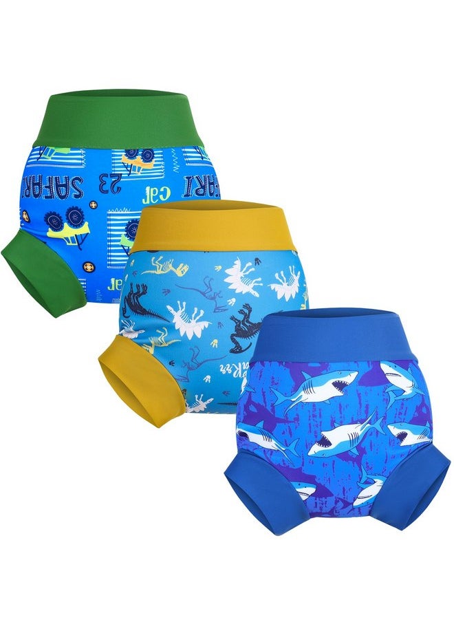 MooMoo Baby MooMoo Baby Swim Diapers 3 Pcs Waterproof Reusable Swim Diapers for Baby Swim Lesson 5T  - Image 1