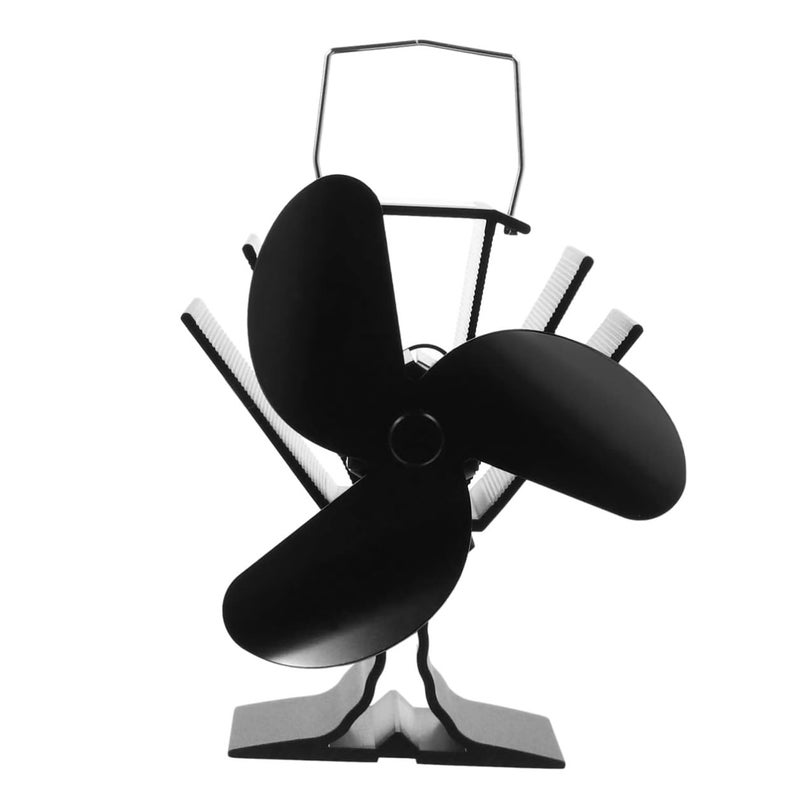 3 Blade Heat Powered Fireplace Fan Efficient Heat Distribution Silent for Home Heating - Image 2
