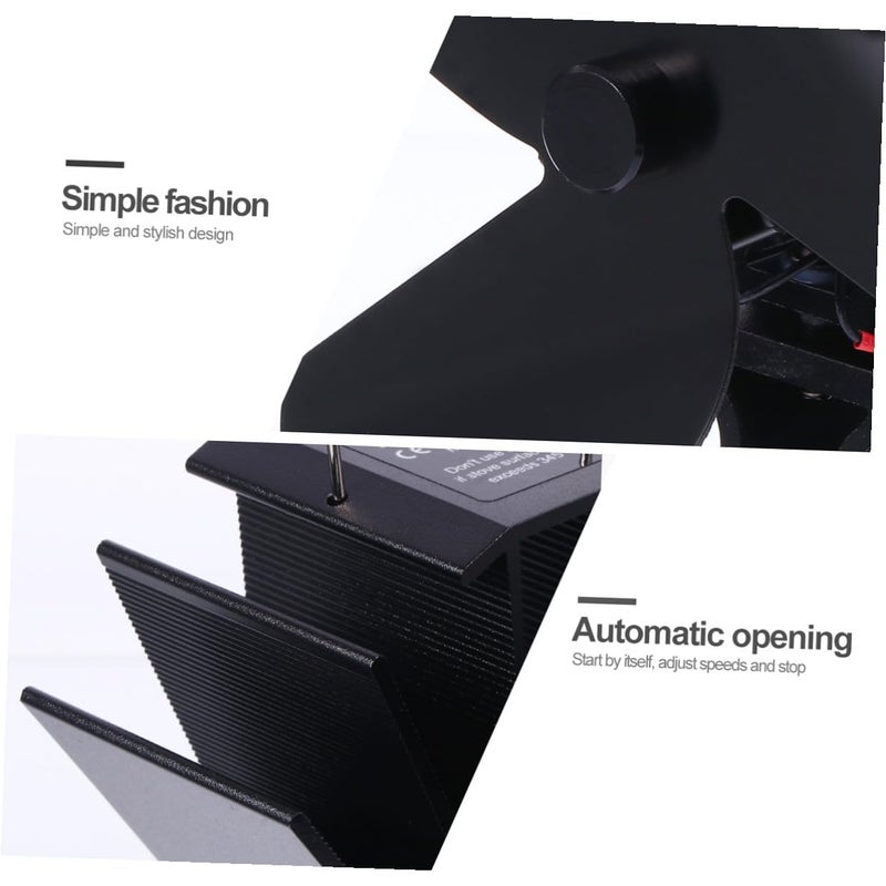 3 Blade Heat Powered Fireplace Fan Efficient Heat Distribution Silent for Home Heating - Image 3