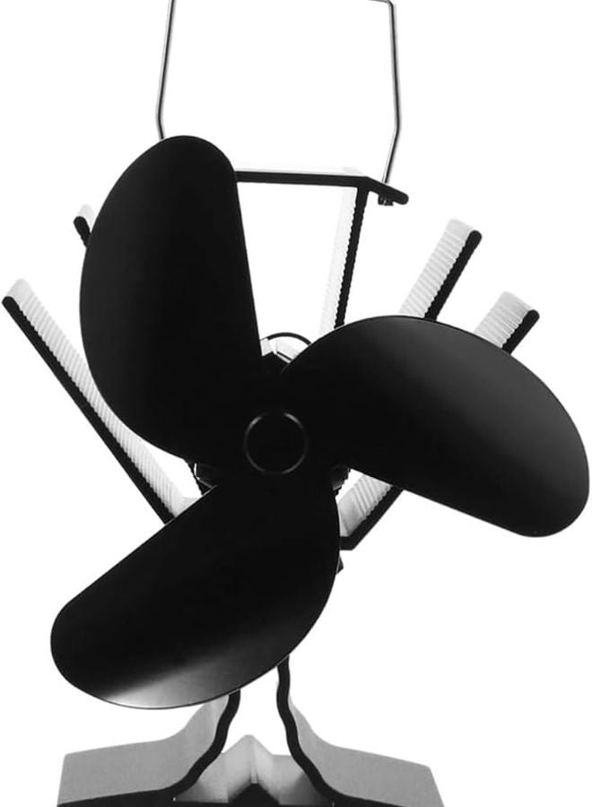 3 Blade Heat Powered Fireplace Fan Efficient Heat Distribution Silent for Home Heating - Image 1