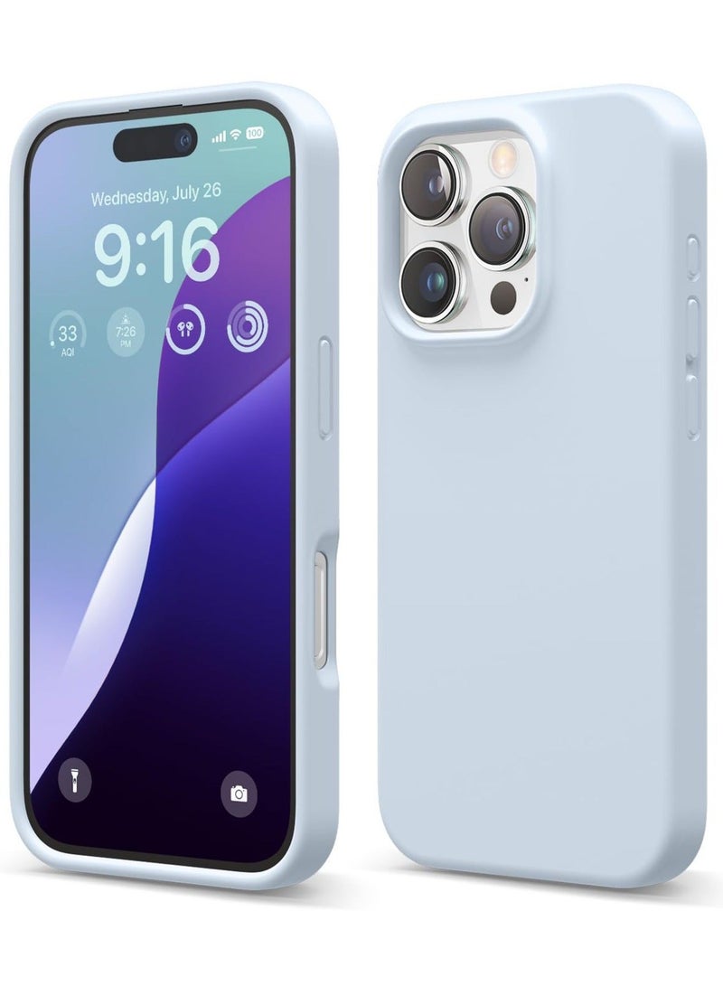 MUNTAQI Light Blue Full Body Protection Case for iPhone 16 Pro - Shockproof, Slim Design with Anti-Scratch Microfiber Lining - Image 1