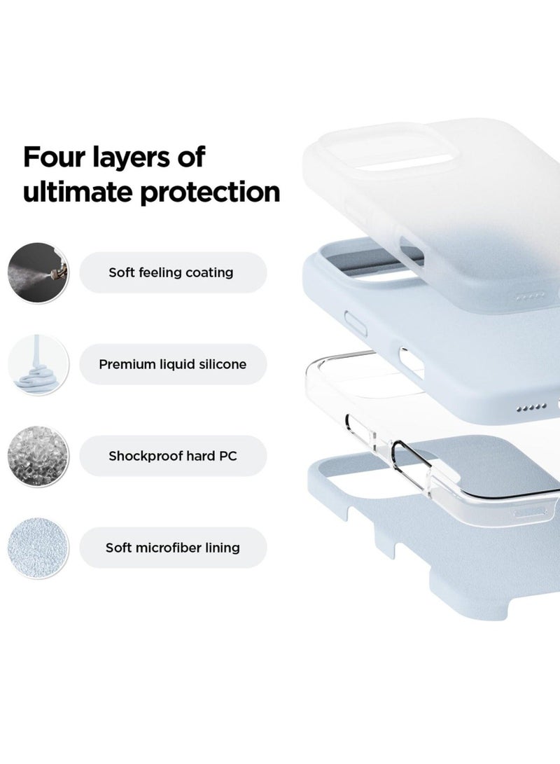 MUNTAQI Light Blue Full Body Protection Case for iPhone 16 Pro - Shockproof, Slim Design with Anti-Scratch Microfiber Lining - Image 4