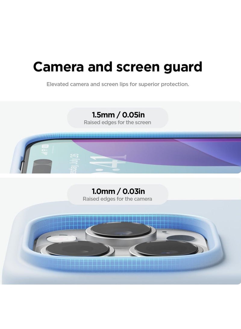 MUNTAQI Light Blue Full Body Protection Case for iPhone 16 Pro - Shockproof, Slim Design with Anti-Scratch Microfiber Lining - Image 2