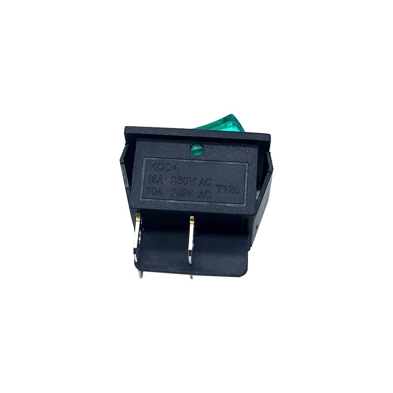 CentIoT - SQUARE Illuminated Green Button - KCD4 DPST ON-OFF 16A 250V AC 20A 125V AC - Light Rocker Power Switch - for Car Auto Boat Truck (4Pin GREEN) - Image 4