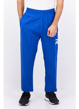 Reebok Men Sportswear Fit Brand Logo Training Track Pants, Blue  - Image 1