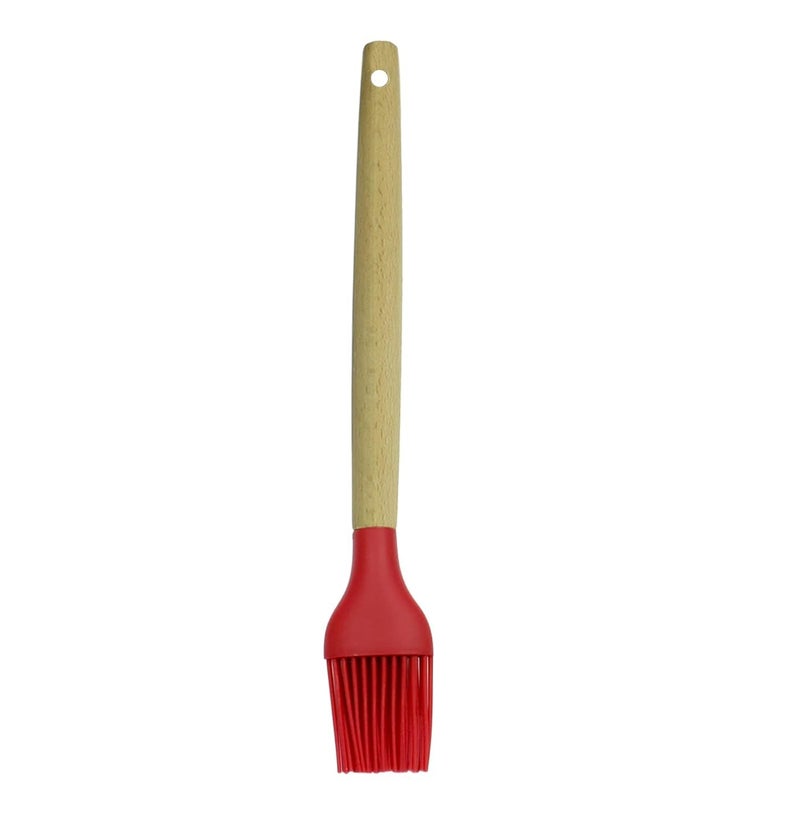 Kitchsy Large Silicone Pastry Brush with Wood Handle Special for Cake Mixer Grilling Tandoor Cooking Baking Glazing BBQ Oil Brush for Cooking1 pcs  - Image 1