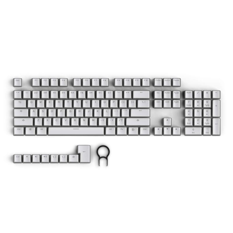 TECWARE Pudding PBT Keycaps Set with Keycap Puller - Full Keys 112 Keys, Double-Shot for Mechanical Keyboards, OEM Profile, Clear and White Jelly-Style Gaming Keycaps, for Phantom Phantom+ (US, ANSI) - Image 2