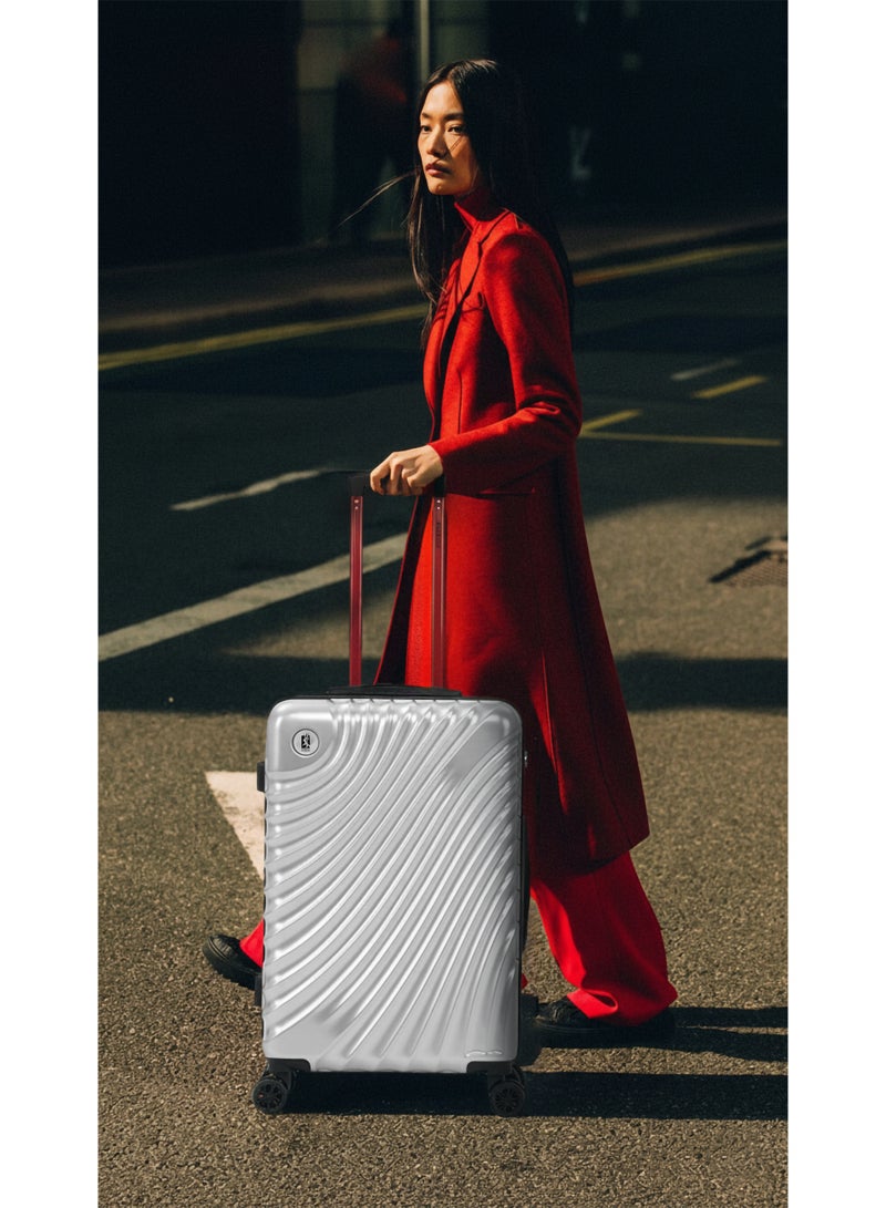 Eagle Express Falcon 20" Premium ABS+PC Hard-Shell Trolley Suitcase – Silver