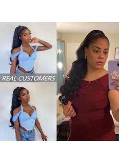LUMIERE Ponytail Extension Human Hair Drawstring Ponytail For Black Women 100G 12A Remy Human Hair Ponytail Natural Black 18Inch  - Image 3
