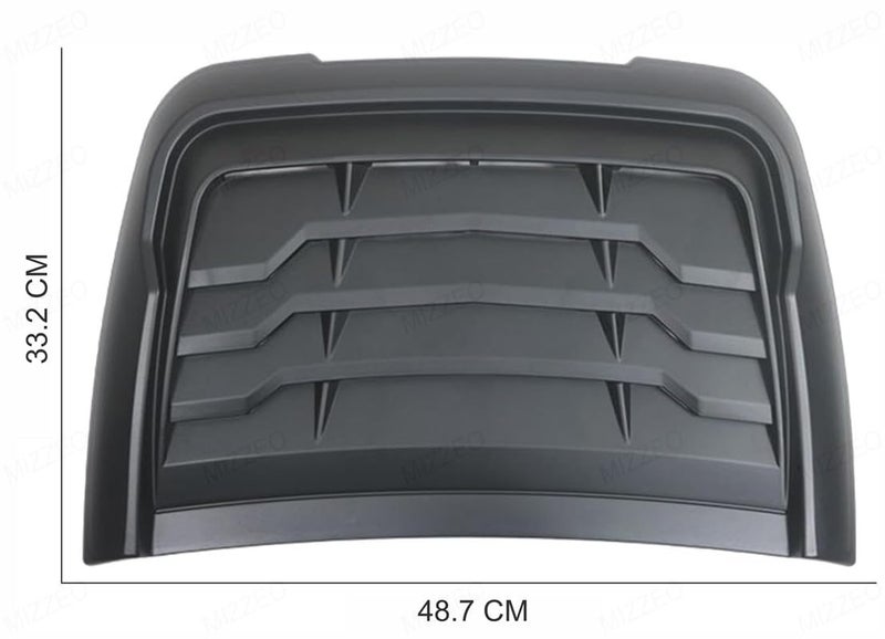 MIZZEO Decorative Car Air Flow Hood Scoop Vent, AeroBoost V-900 Bonnet Cover, Glossy Black, Self-Adhesive Air Inlet Trim Compatible with Mahindra Thar Roxx (2024) - Image 3