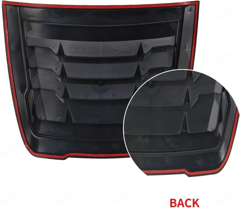 MIZZEO Decorative Car Air Flow Hood Scoop Vent, AeroBoost V-900 Bonnet Cover, Glossy Black, Self-Adhesive Air Inlet Trim Compatible with Mahindra Thar Roxx (2024) - Image 5