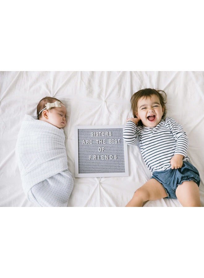 pearhead Classic Wooden Letterboard, Gender-NEUtral Baby Keepsake Nursery Décor, Photo Prop Message Board, Gray And White - Image 5