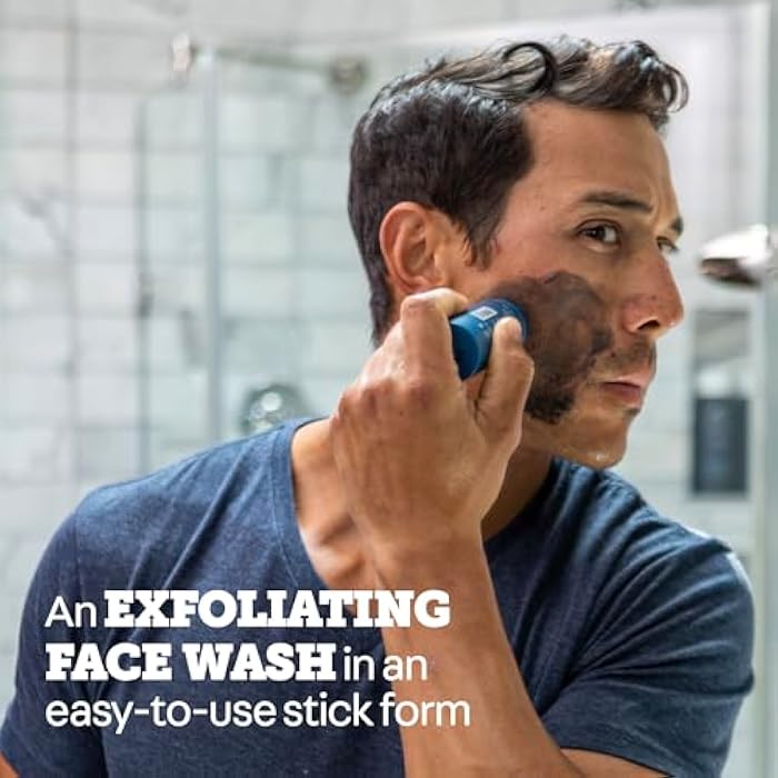 Oars + Alps Exfoliating Face Wash Stick, 2-in-1 Facial Cleanser & Face Exfoliant with Activated Charcoal, Alpine Moss, Dermatologist Tested, Spill Free, Travel Size, 1.2 Oz - Image 3