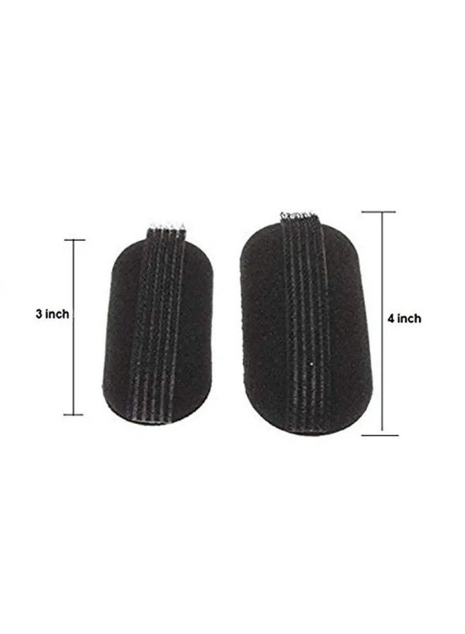 Chronex حزمة كرونيكس من 4 قطع، إدخالات إسفنجية لزيادة حجم الشعر/أداة تصفيف الشعر لتشكيل الكعكة، سوداء - Image 2