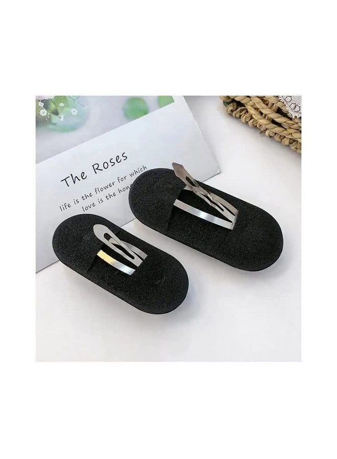 Chronex حزمة كرونيكس من 4 قطع، إدخالات إسفنجية لزيادة حجم الشعر/أداة تصفيف الشعر لتشكيل الكعكة، سوداء - Image 4