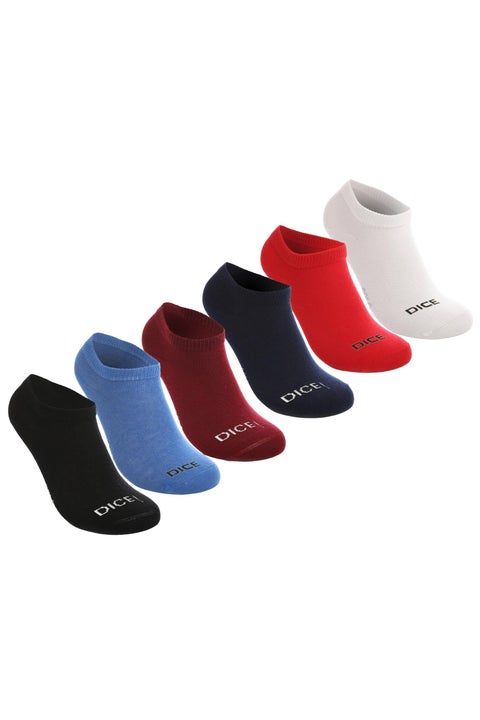 Pack of 6 Kids Socket Socks, Multi-Colour Low Cut Socks