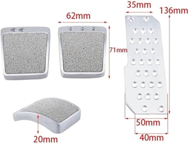 Wivplex Car Pedal Pad Set for Manual and Automatic Vehicles - Image 3